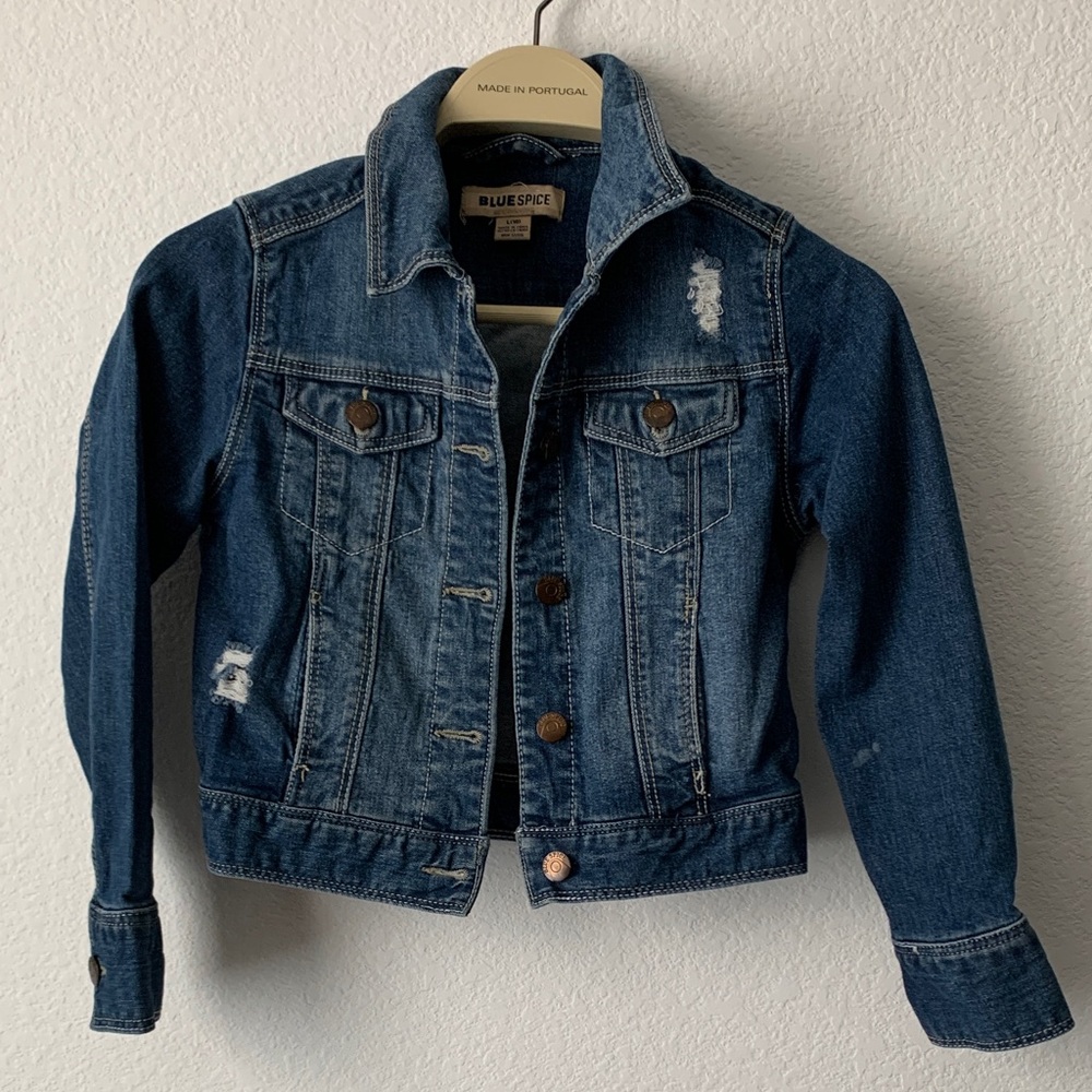 Blue Spice Kids Jean Jacket - Dark Blue